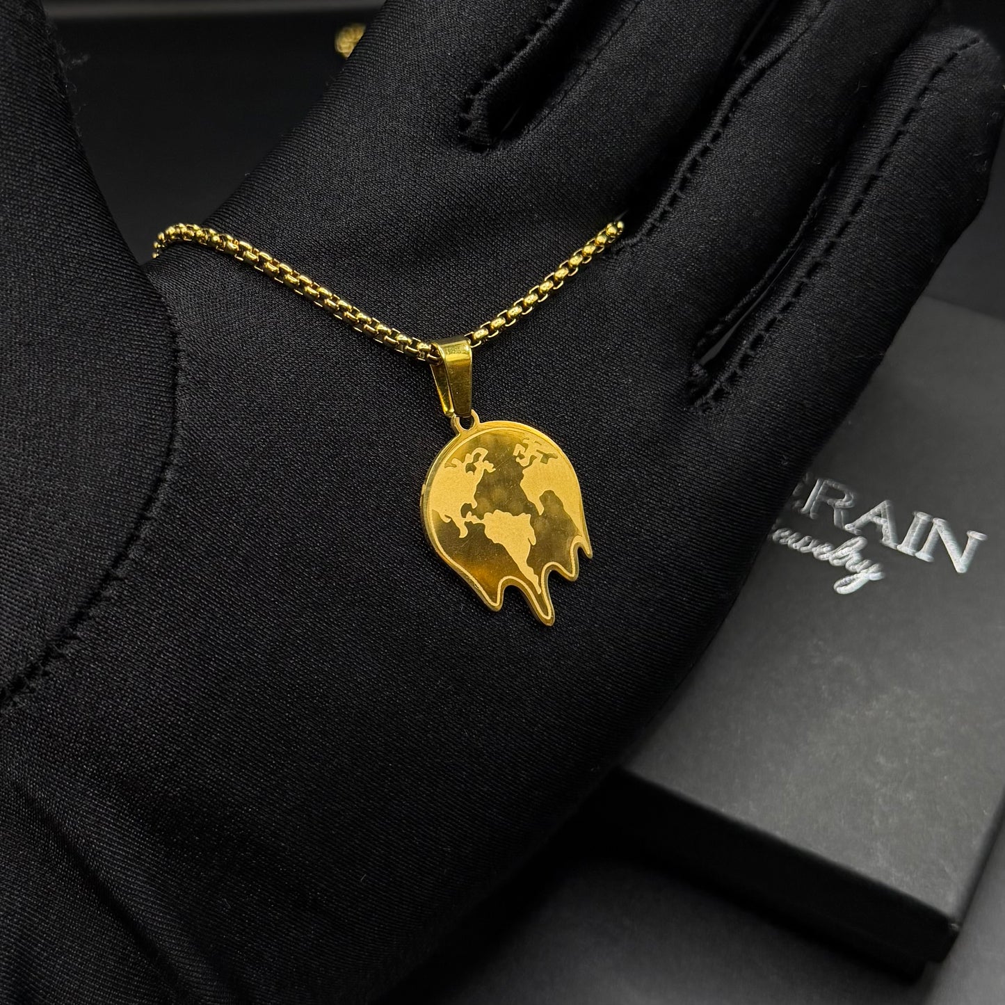 EDELSTAHL "WORLD 999" KETTE - ICERAIN JEWELRY