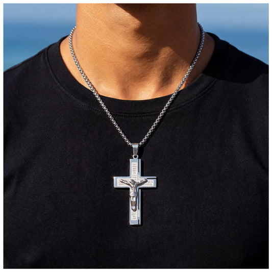 EDELSTAHL "JESUS CROSS" KETTE - ICERAIN JEWELRY
