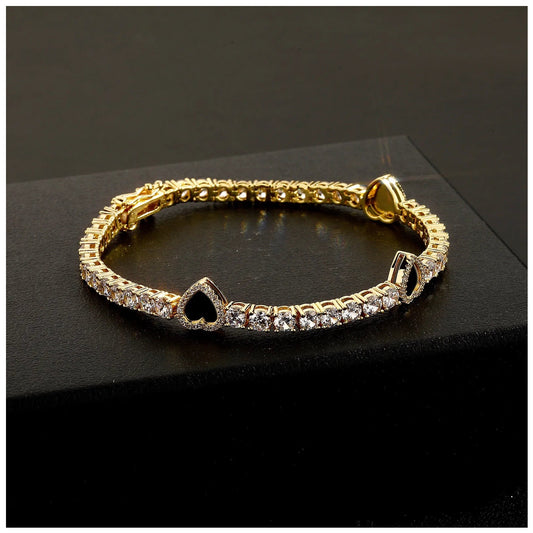 ICED OUT "HEART CLOVER TENNIS" ARMBAND - ICERAIN JEWELRY