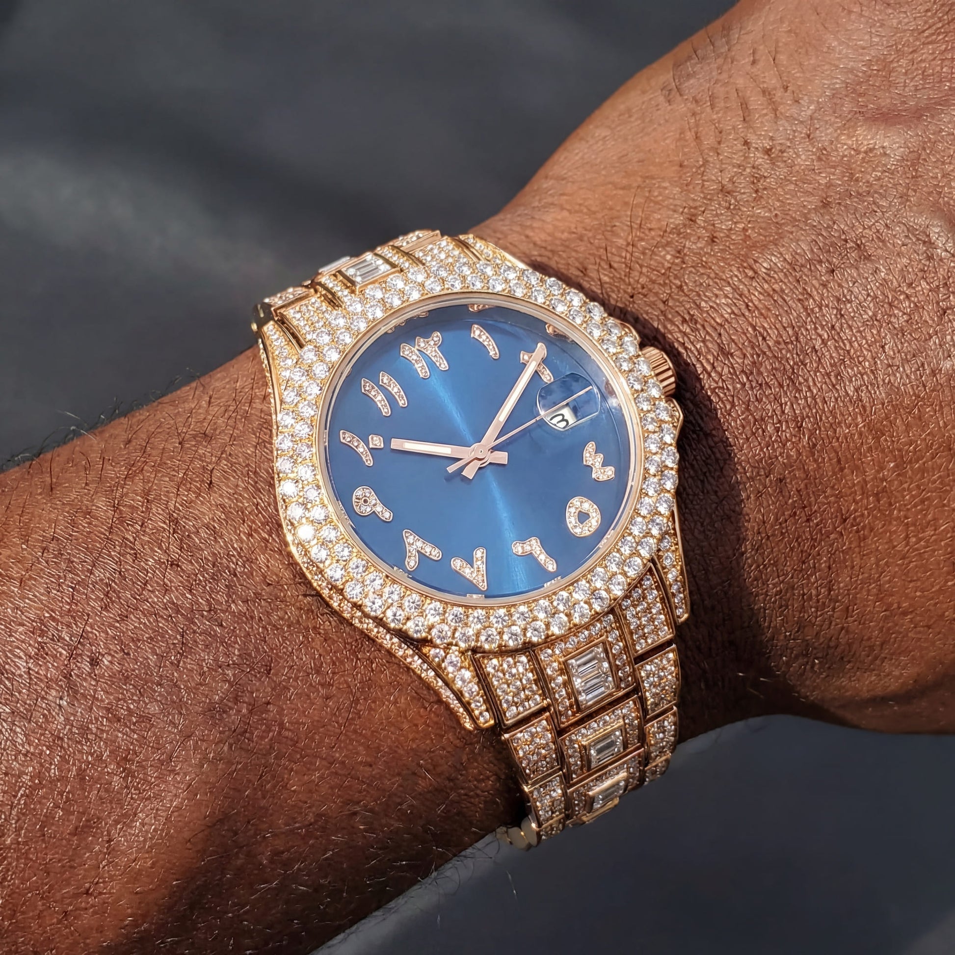 ICED OUT "ARABIC" UHR - ICERAIN JEWELRY