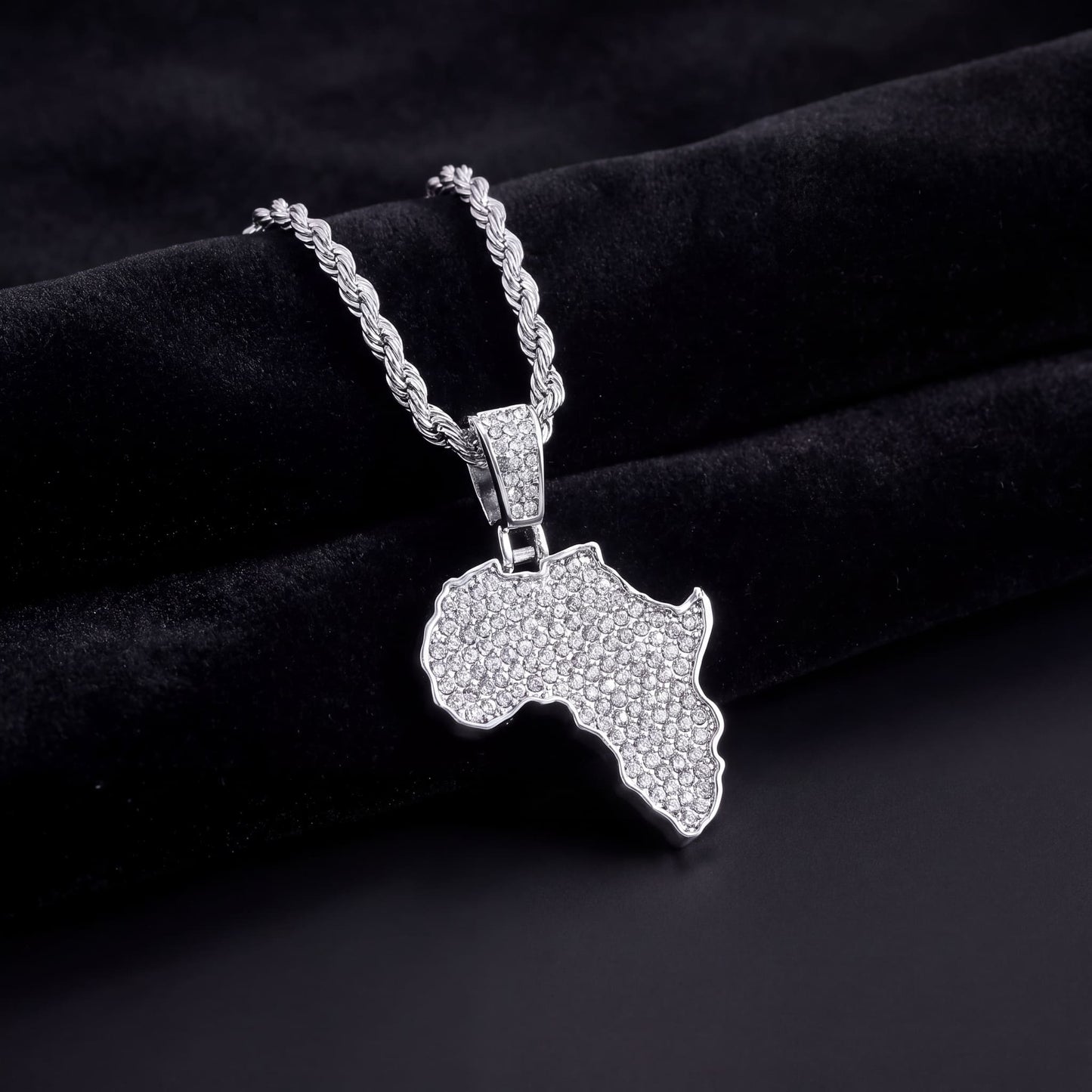 ICED OUT "AFRICA" LÄNDERKETTE - ICERAIN JEWELRY
