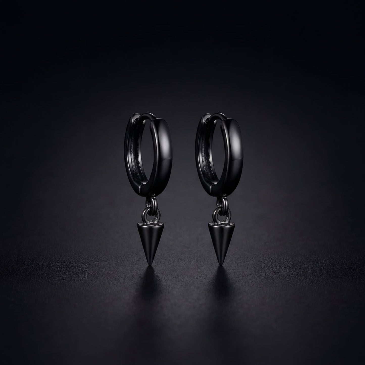 925S SILVER "BLACK PUNK" OHRRINGE - ICERAIN JEWELRY