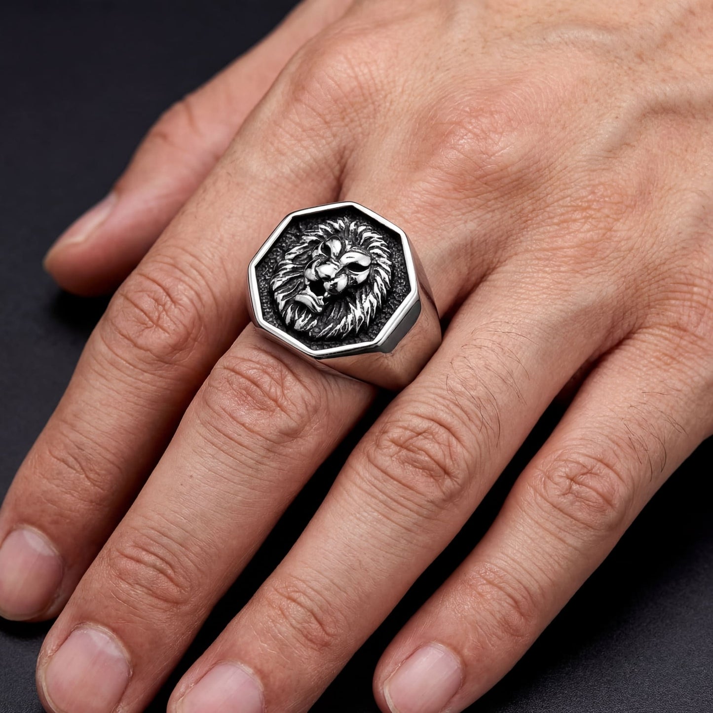 EDELSTAHL "LION V2" RING - ICERAIN JEWELRY