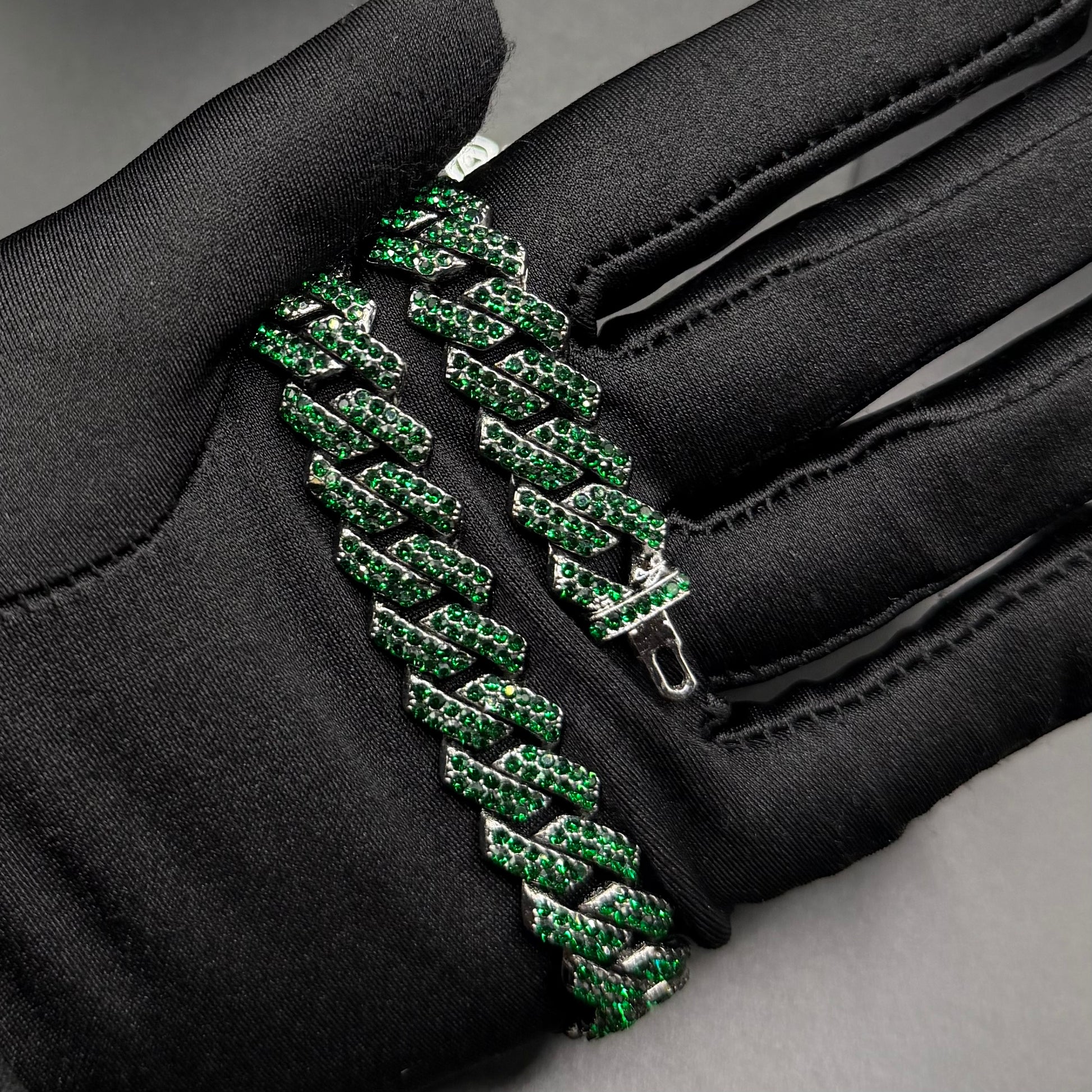 ICED OUT 14MM "GREEN PRONG CUBAN" KETTE - ICERAIN JEWELRY