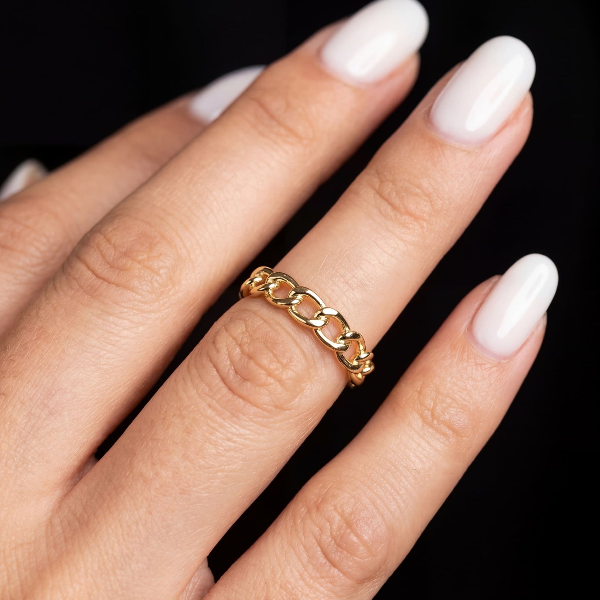925S SILVER "GOLD CUBAN" RING - ICERAIN JEWELRY