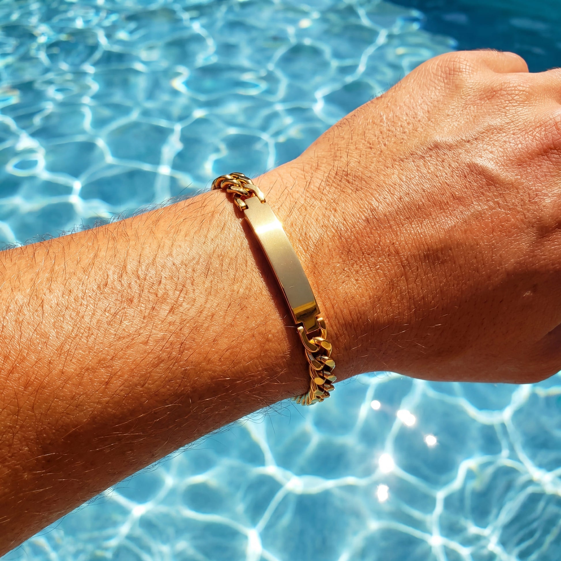 PERSONALISIERTES EDELSTAHL 9MM "CUBAN" ARMBAND - ICERAIN JEWELRY