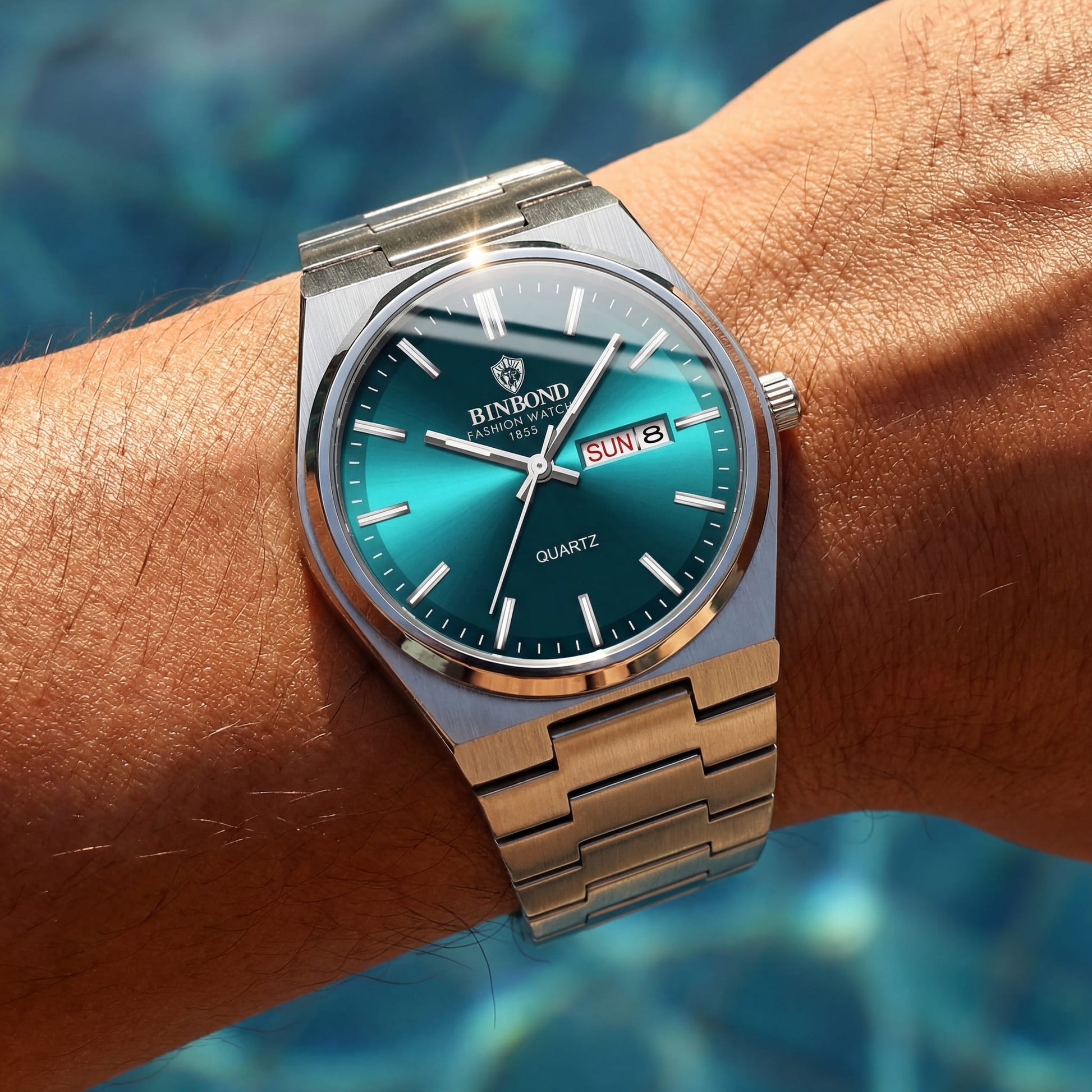 EDELSTAHL "CALENDRO" UHR - ICERAIN JEWELRY