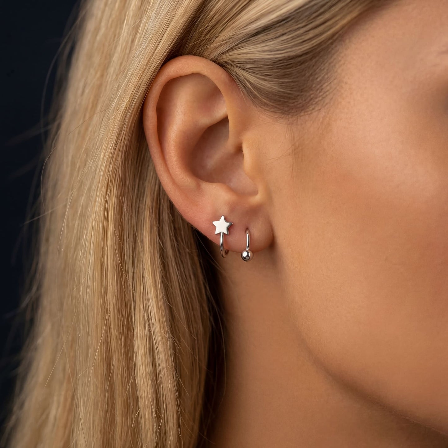 EDELSTAHL "SHOOTINGSTAR" OHRRINGE - ICERAIN JEWELRY