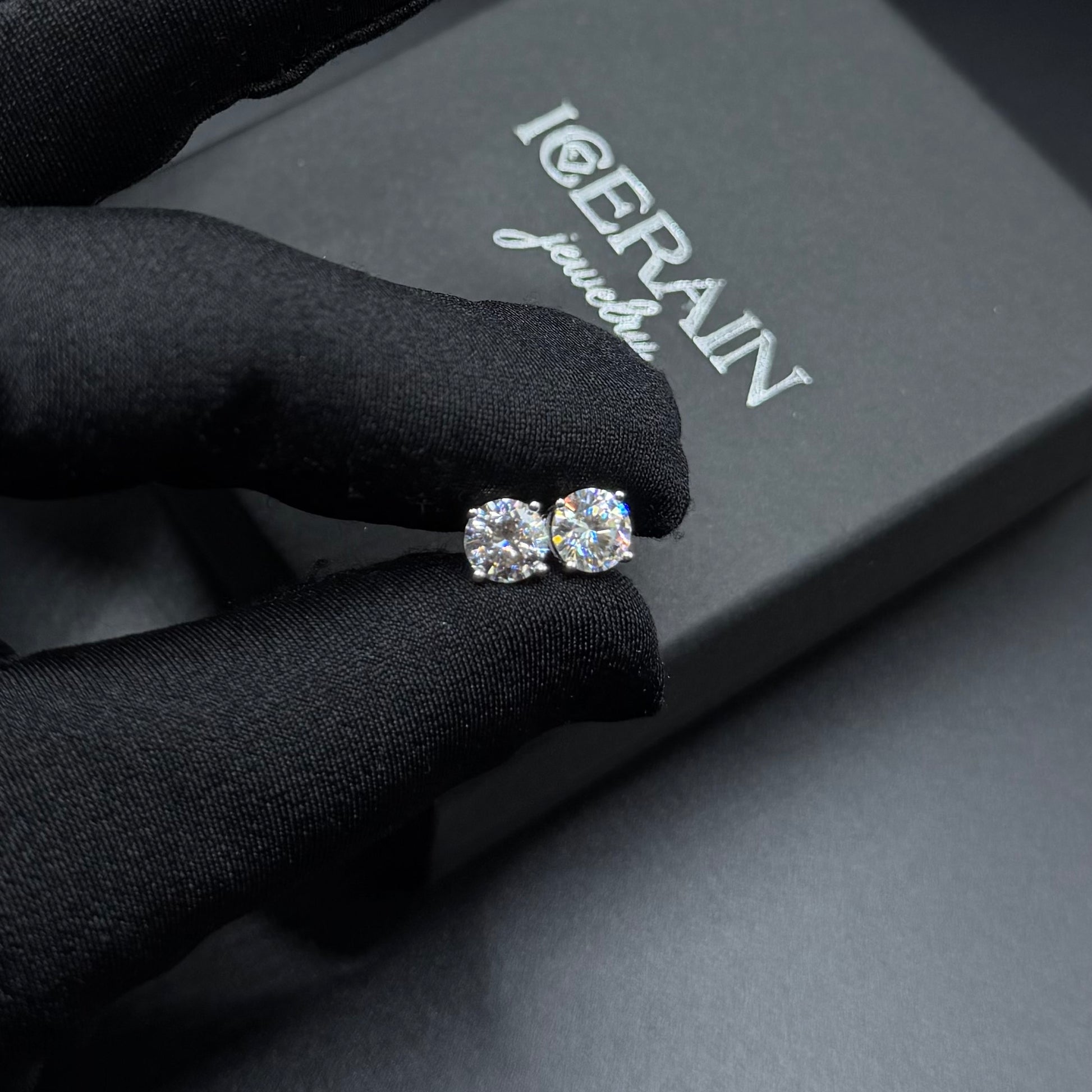 ICED OUT MOISSANITE "PAROLO" WEISSGOLD 925S SILVER OHRRINGE - ICERAIN JEWELRY