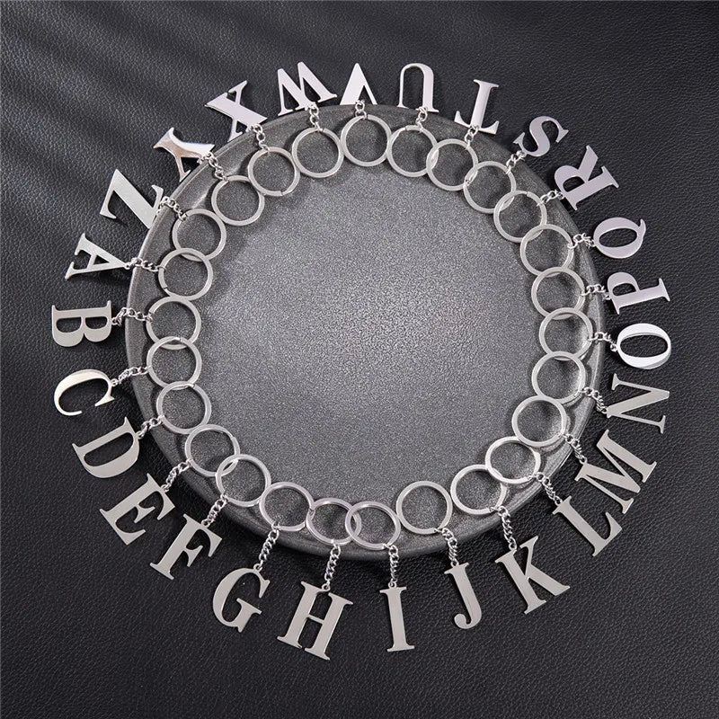 PERSONALISIERTER EDELSTAHL ANFANGSBUCHSTABE "FLISH" SCHLÜSSELANHÄNGER - ICERAIN JEWELRY