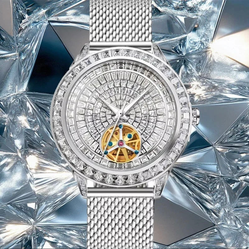ICED OUT AUTOMATIK "FACE" UHR - ICERAIN JEWELRY