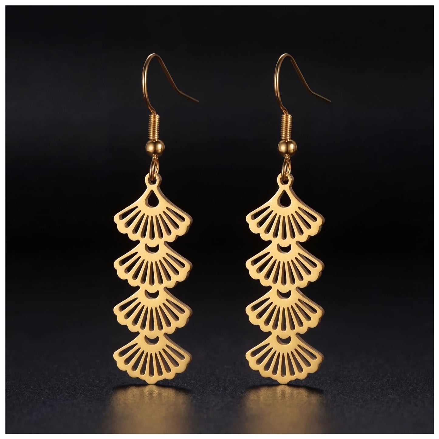 EDELSTAHL "GOLD FEWAR" OHRRINGE - ICERAIN JEWELRY