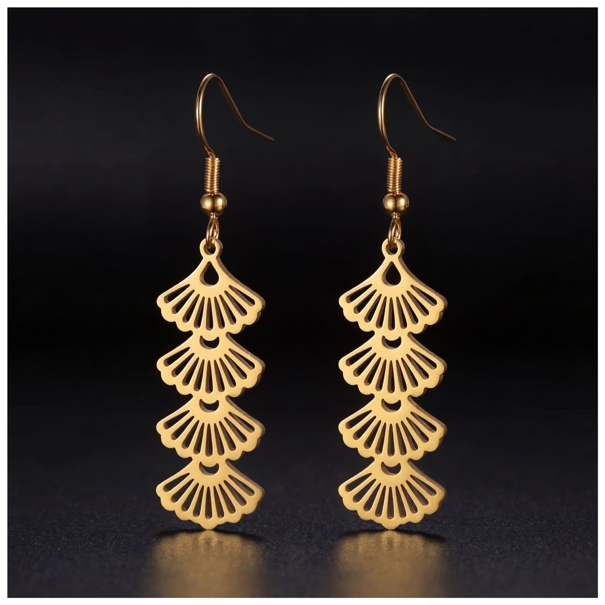 EDELSTAHL "GOLD FEWAR" OHRRINGE - ICERAIN JEWELRY