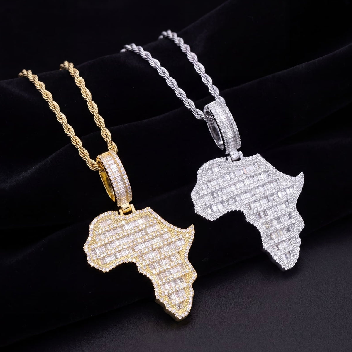 ICED OUT "AFRICA" LÄNDERKETTE - ICERAIN JEWELRY