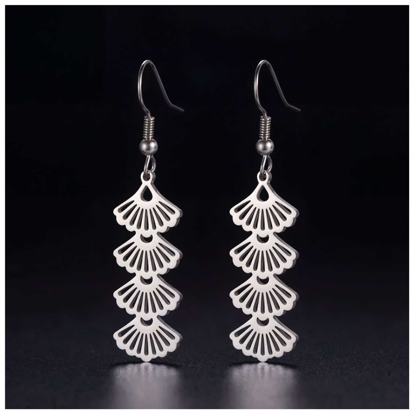 EDELSTAHL "SILVER FEWAR" OHRRINGE - ICERAIN JEWELRY