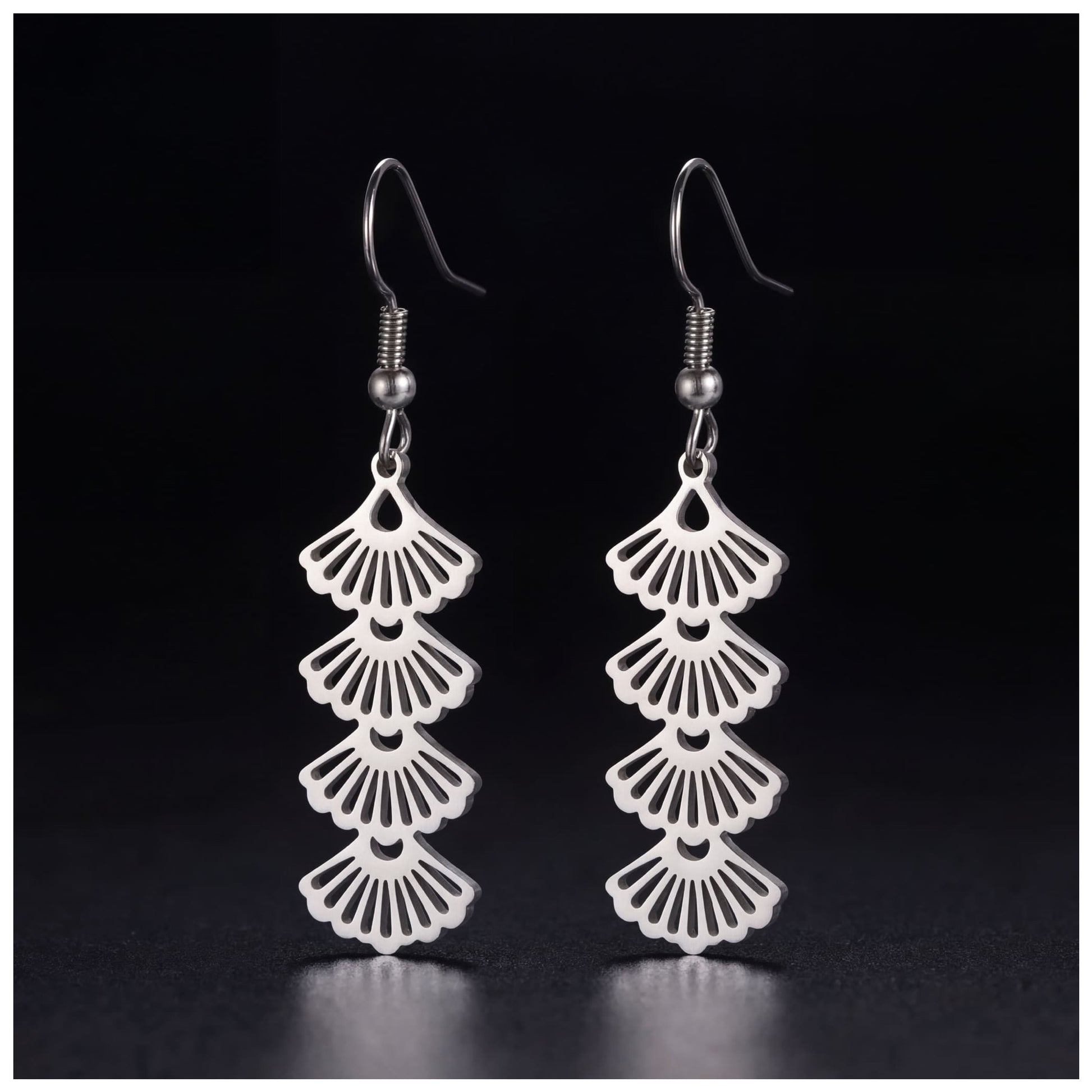 EDELSTAHL "SILVER FEWAR" OHRRINGE - ICERAIN JEWELRY