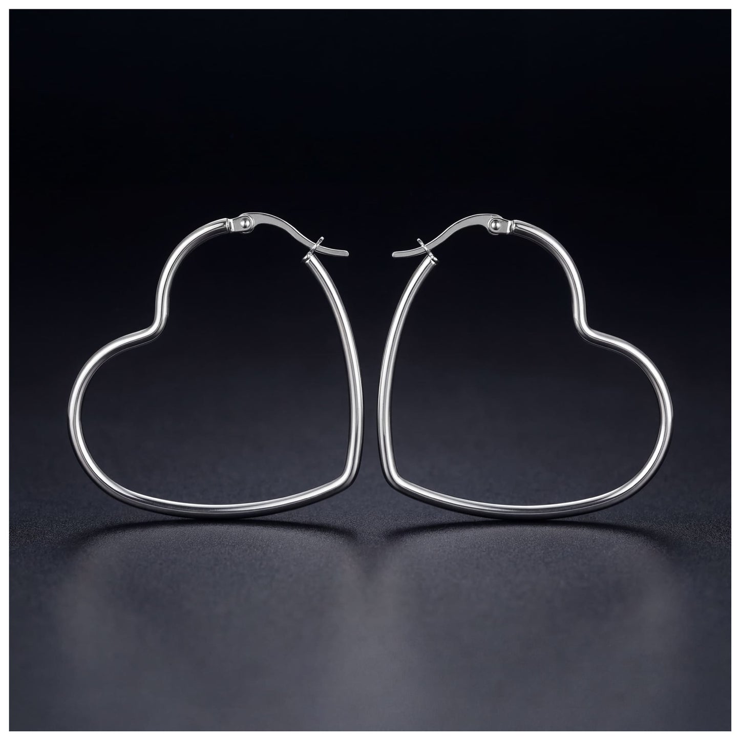 EDELSTAHL "HEART V4" OHRRINGE - ICERAIN JEWELRY