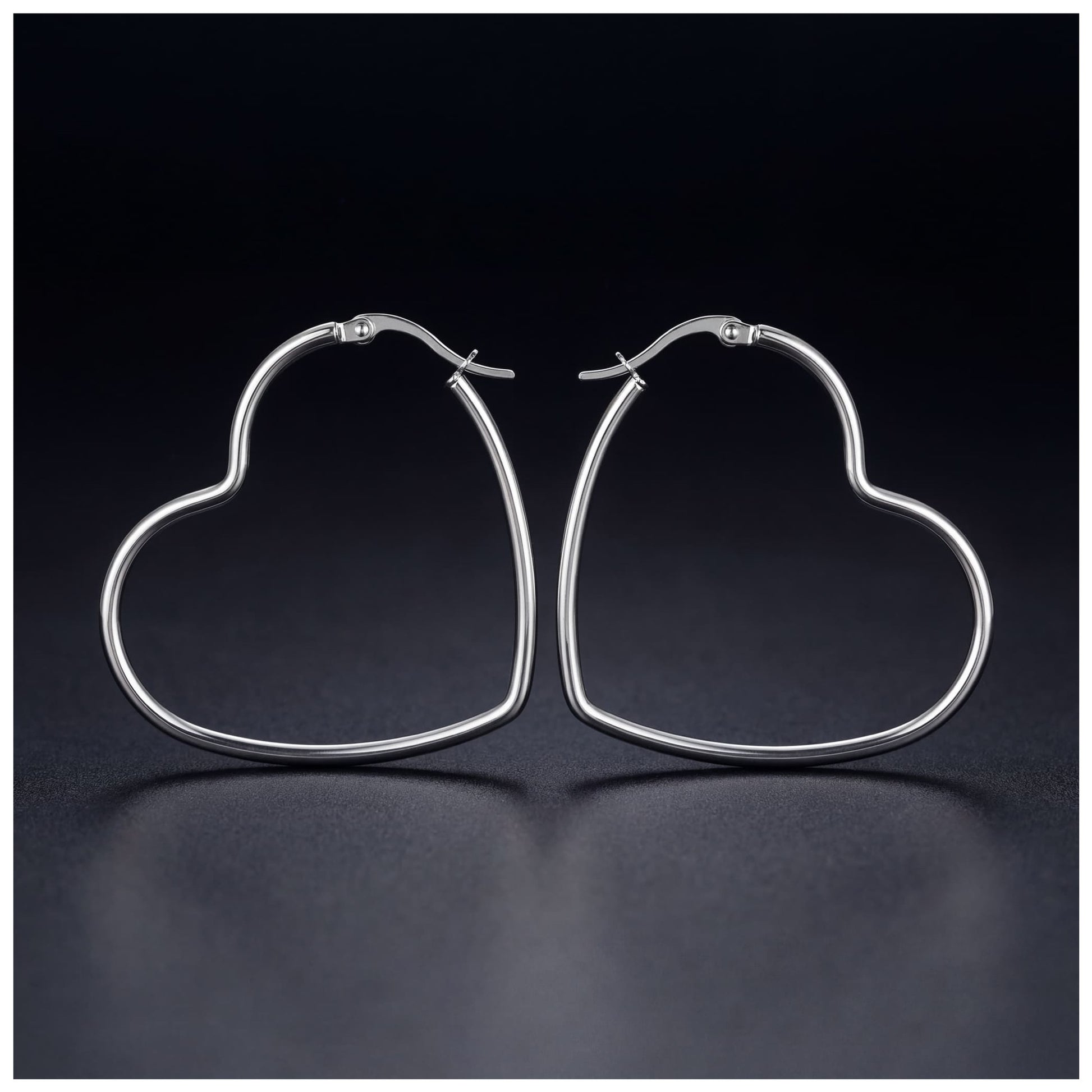 EDELSTAHL "HEART V4" OHRRINGE - ICERAIN JEWELRY