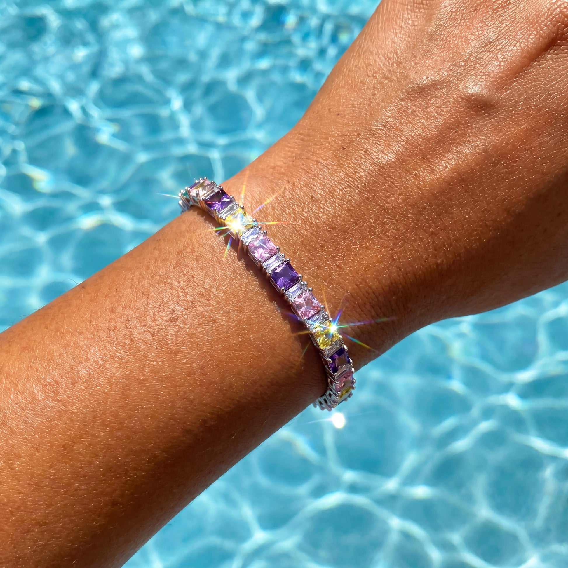 ICED OUT "MULTICOLOR TENNIS" ARMBAND - ICERAIN JEWELRY