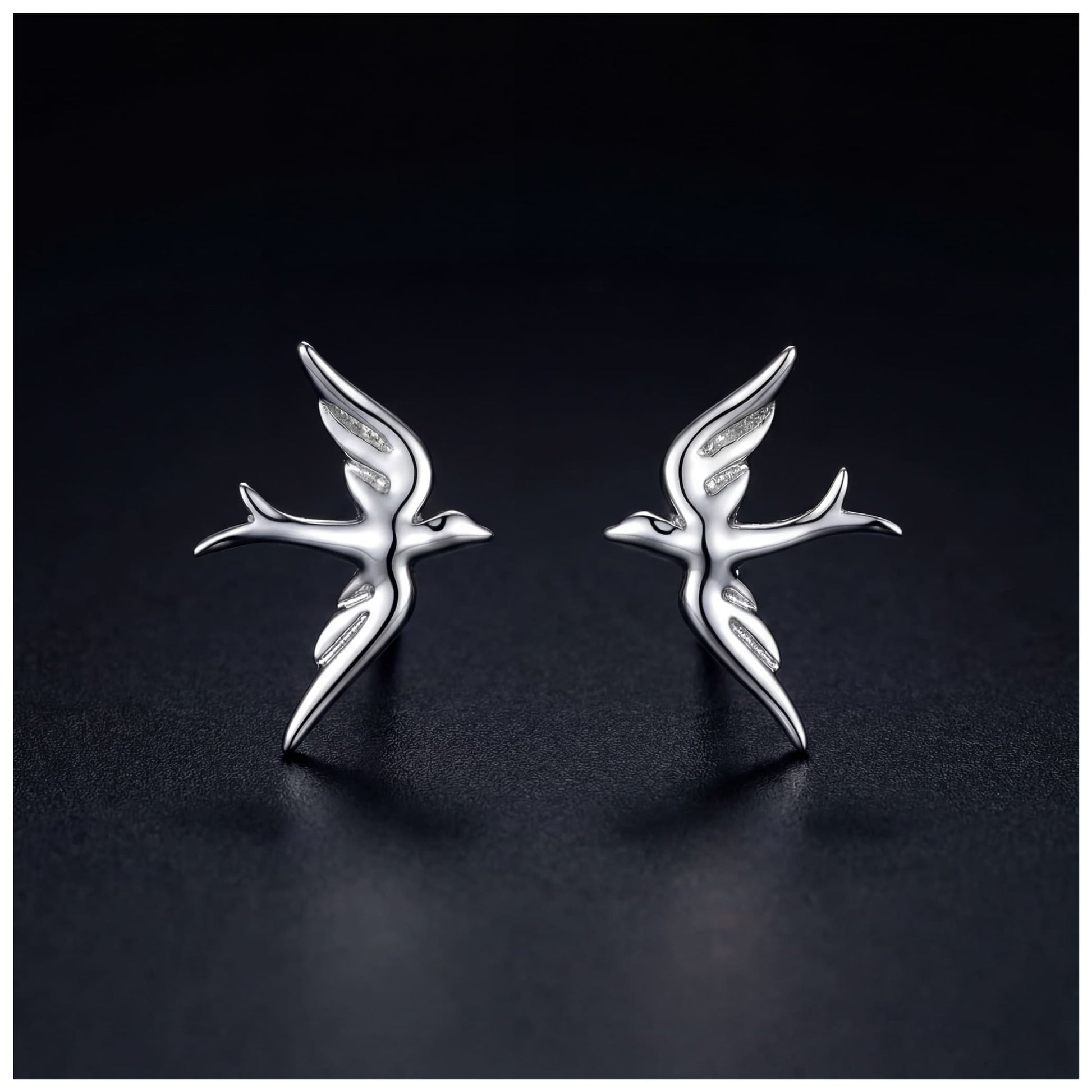 925S SILVER "BIRD" OHRRINGE - ICERAIN JEWELRY