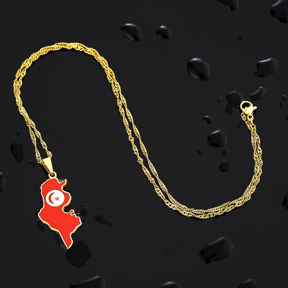 EDELSTAHL "TUNESIA" LÄNDERKETTE - ICERAIN JEWELRY