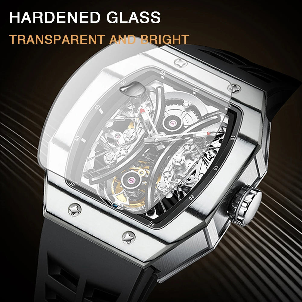 EDELSTAHL 50MM "SKELETON" UHR