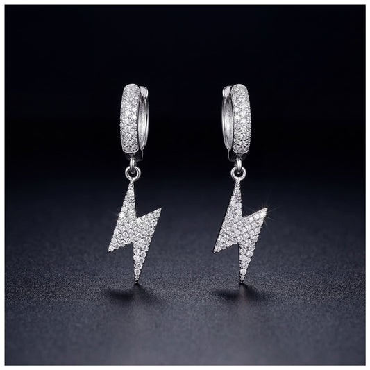 ICED OUT "SILVER LIGHTNING" OHRRINGE - ICERAIN JEWELRY