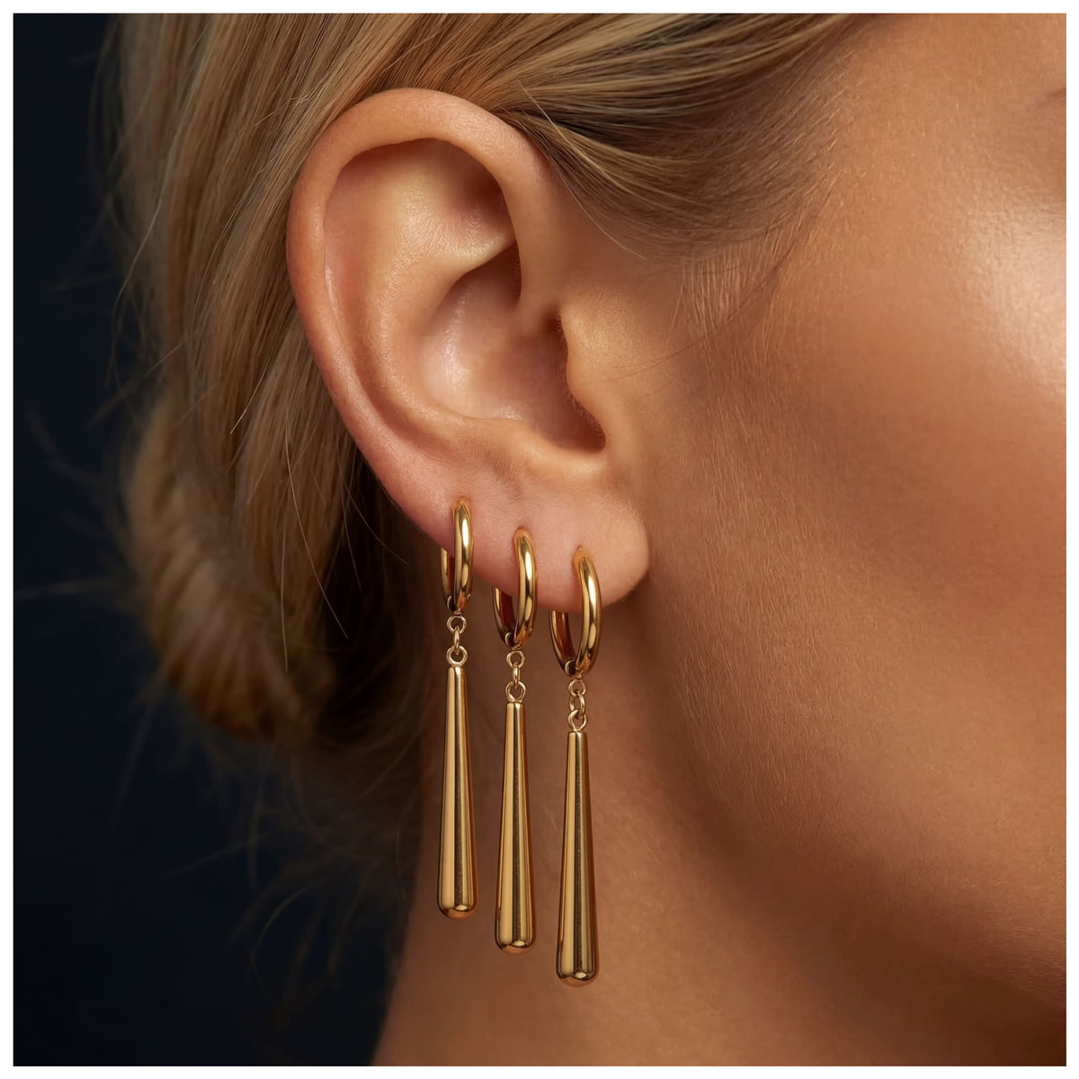 SALE | EDELSTAHL "GOLD DANGLE" OHRRINGE