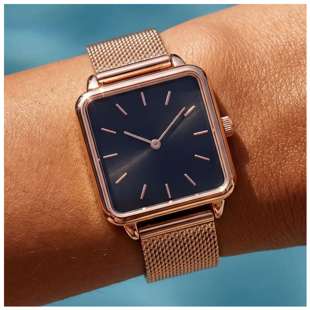EDELSTAHL "QUADRIC" UHR - ICERAIN JEWELRY