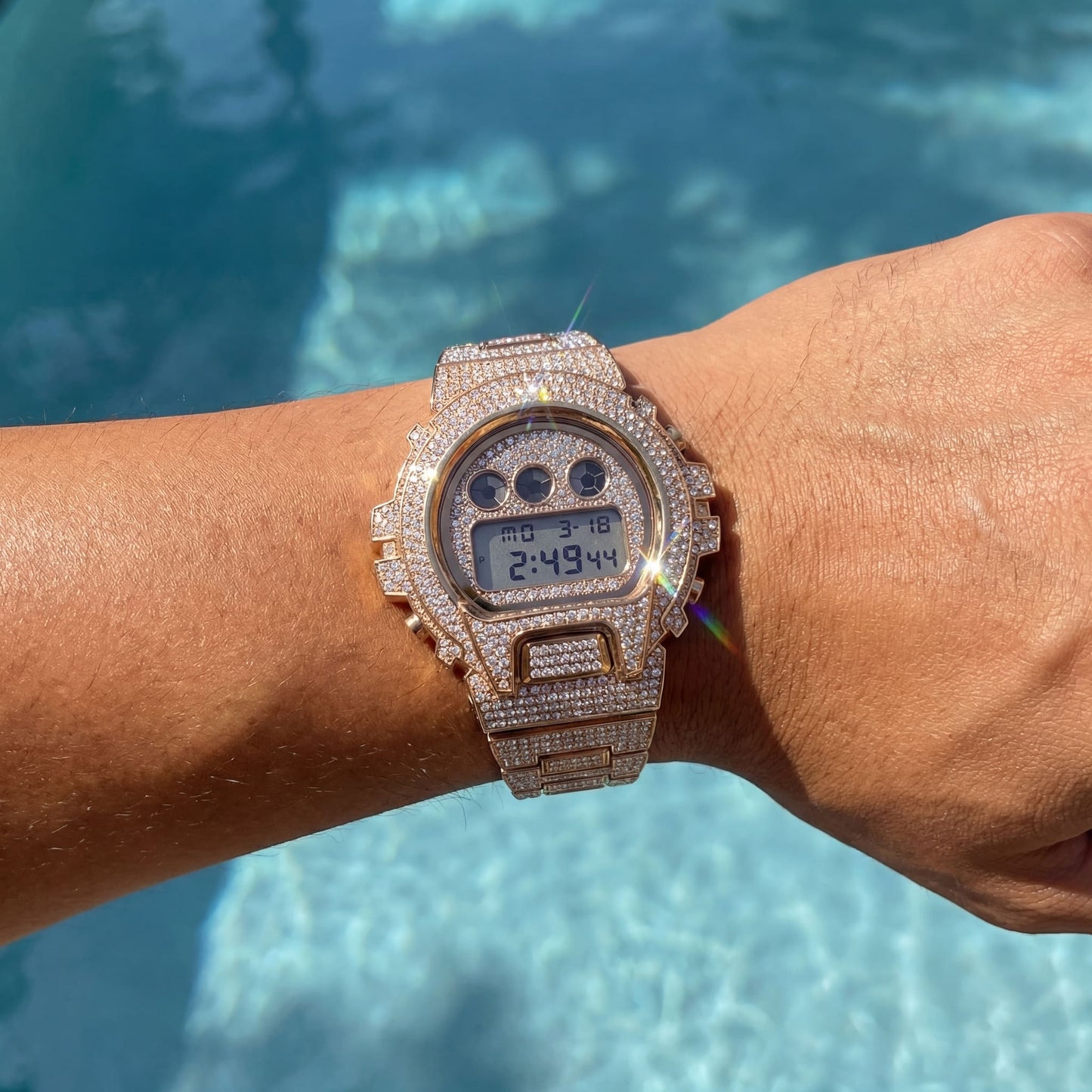 ICED OUT DIGITAL "NAVERO" UHR - ICERAIN JEWELRY