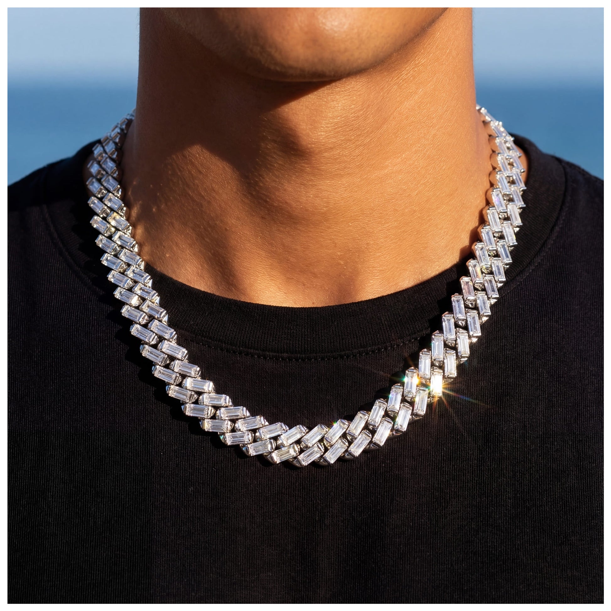 ICED OUT 12MM "SILVER PRONG CUBAN V2" KETTE - ICERAIN JEWELRY