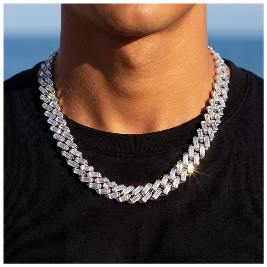 ICED OUT 12MM "SILVER PRONG CUBAN V2" KETTE - ICERAIN JEWELRY