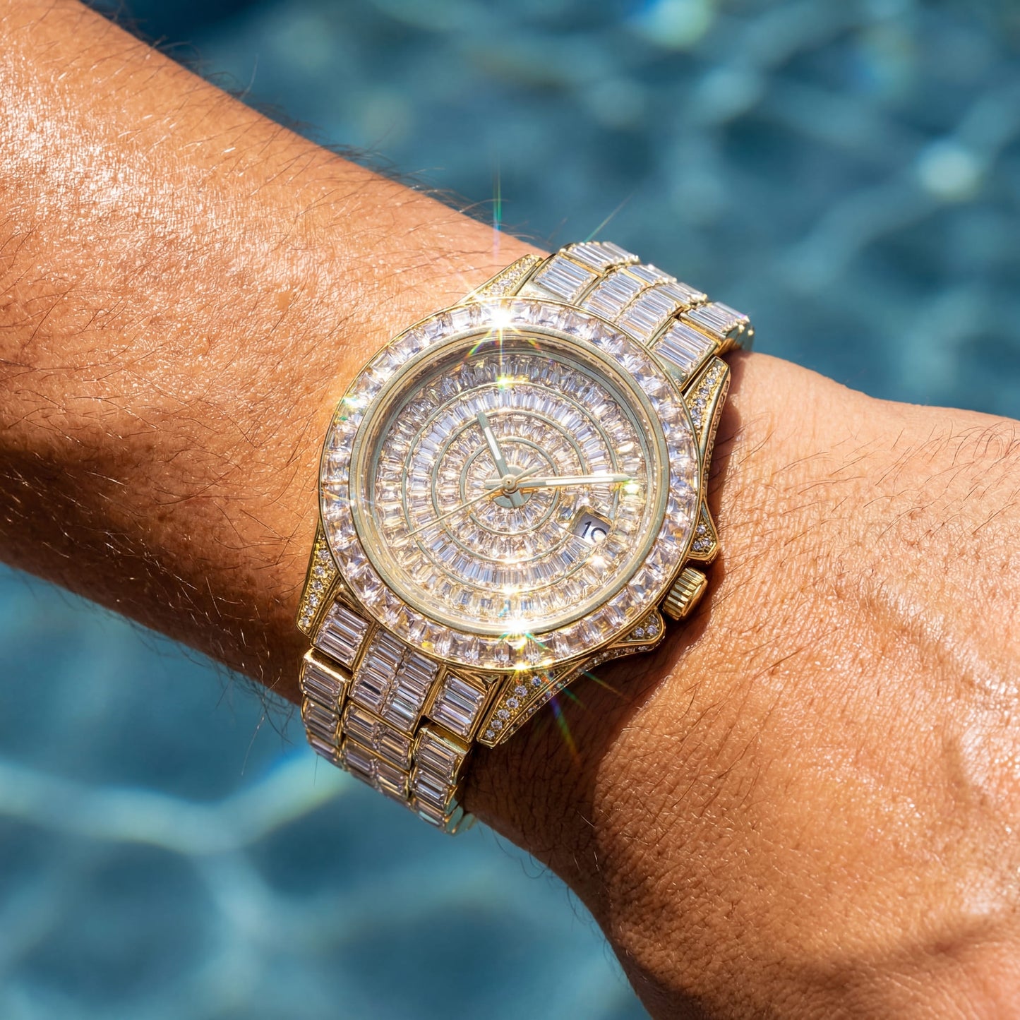 ICED OUT "FACINARE" UHR - ICERAIN JEWELRY
