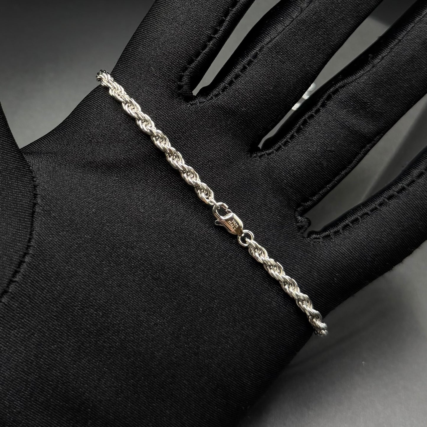 925S SILVER 3MM "ROPE" ARMBAND - ICERAIN JEWELRY