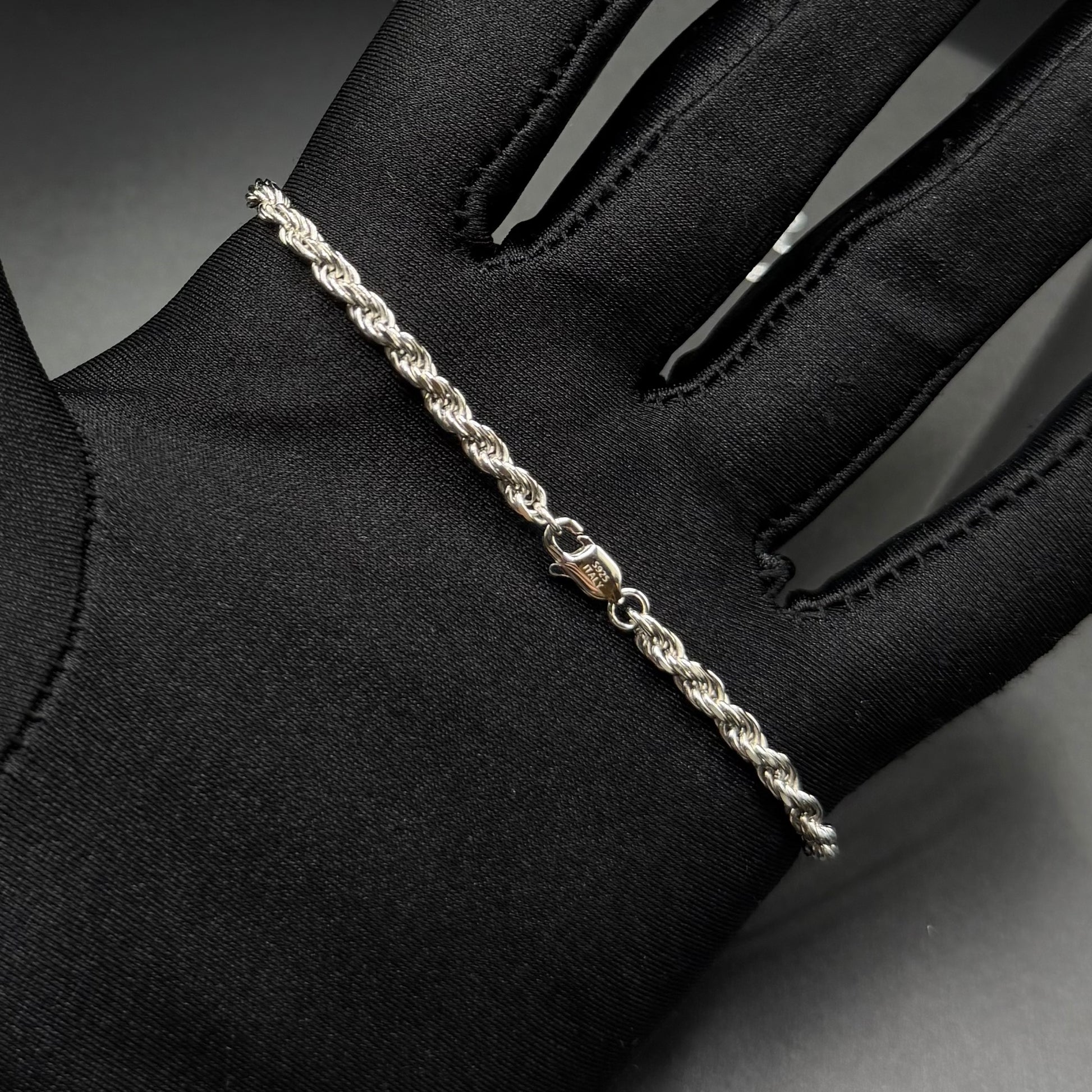 925S SILVER 3MM "ROPE" ARMBAND - ICERAIN JEWELRY