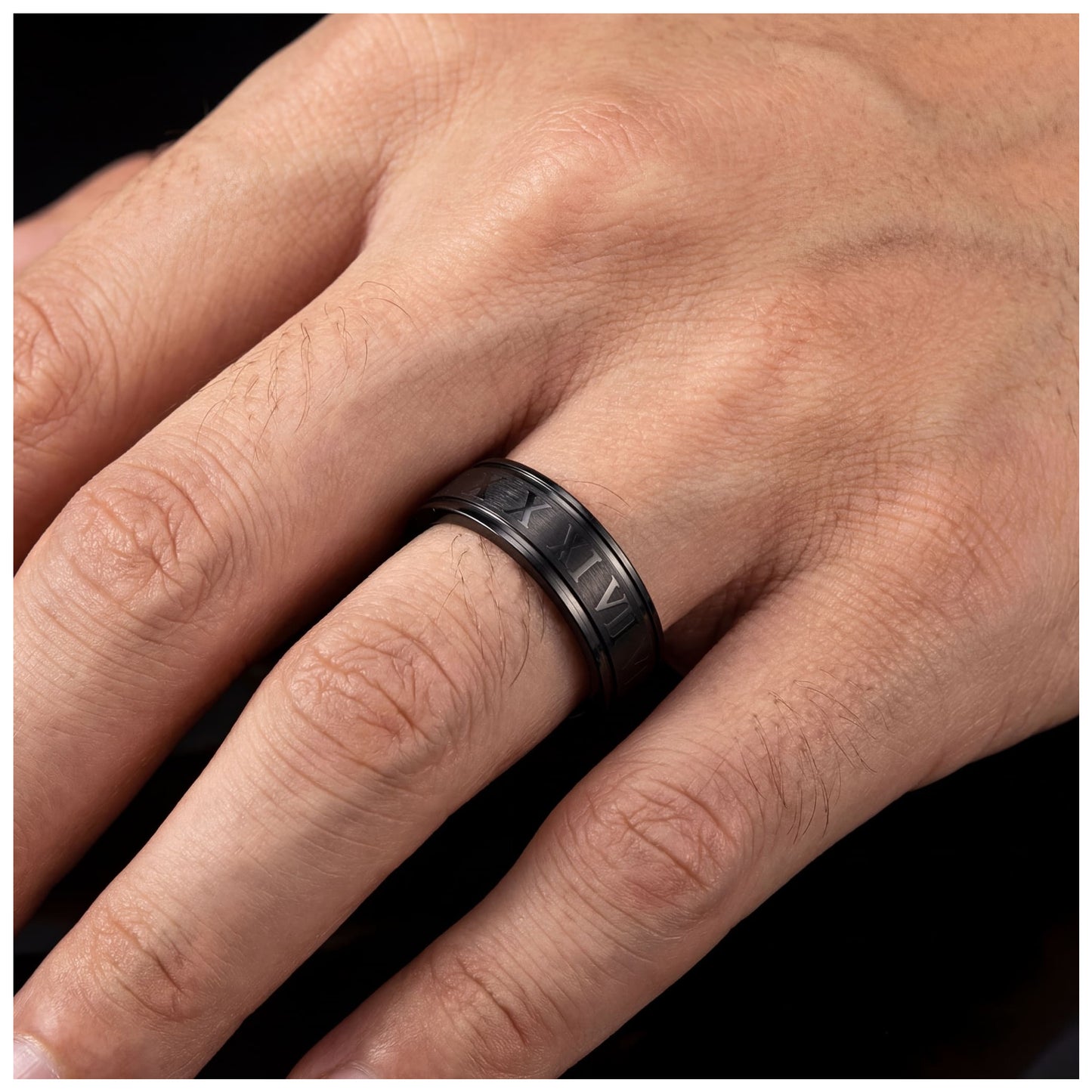 EDELSTAHL "BLACK ROMA" RING - ICERAIN JEWELRY