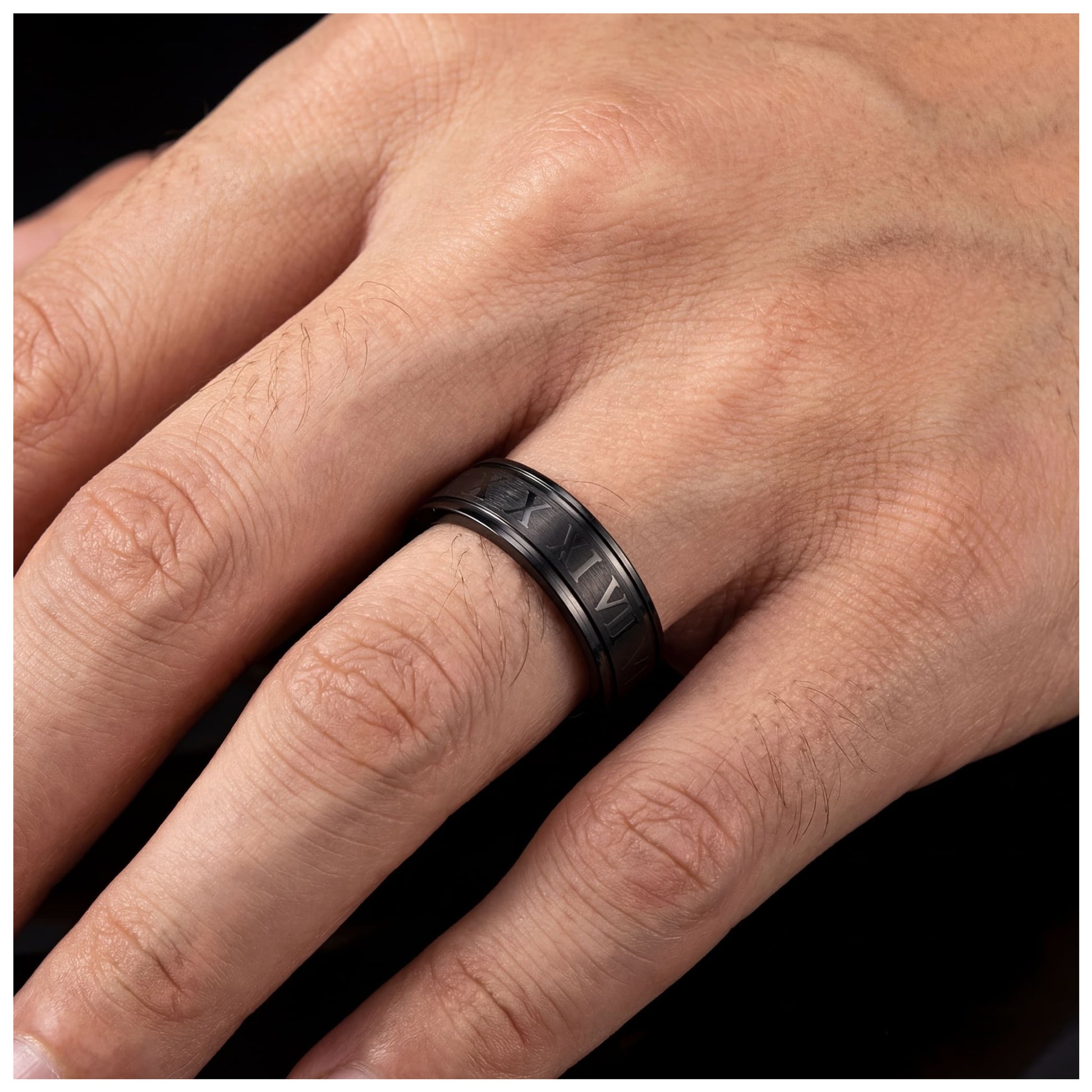 EDELSTAHL "BLACK ROMA" RING - ICERAIN JEWELRY