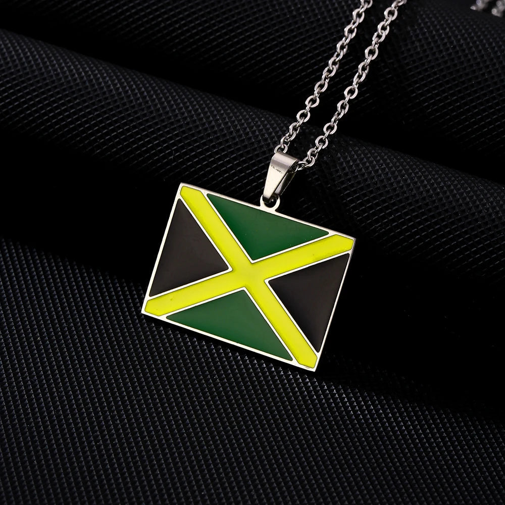 EDELSTAHL "JAMAICA FLAG" LÄNDERKETTE - ICERAIN JEWELRY