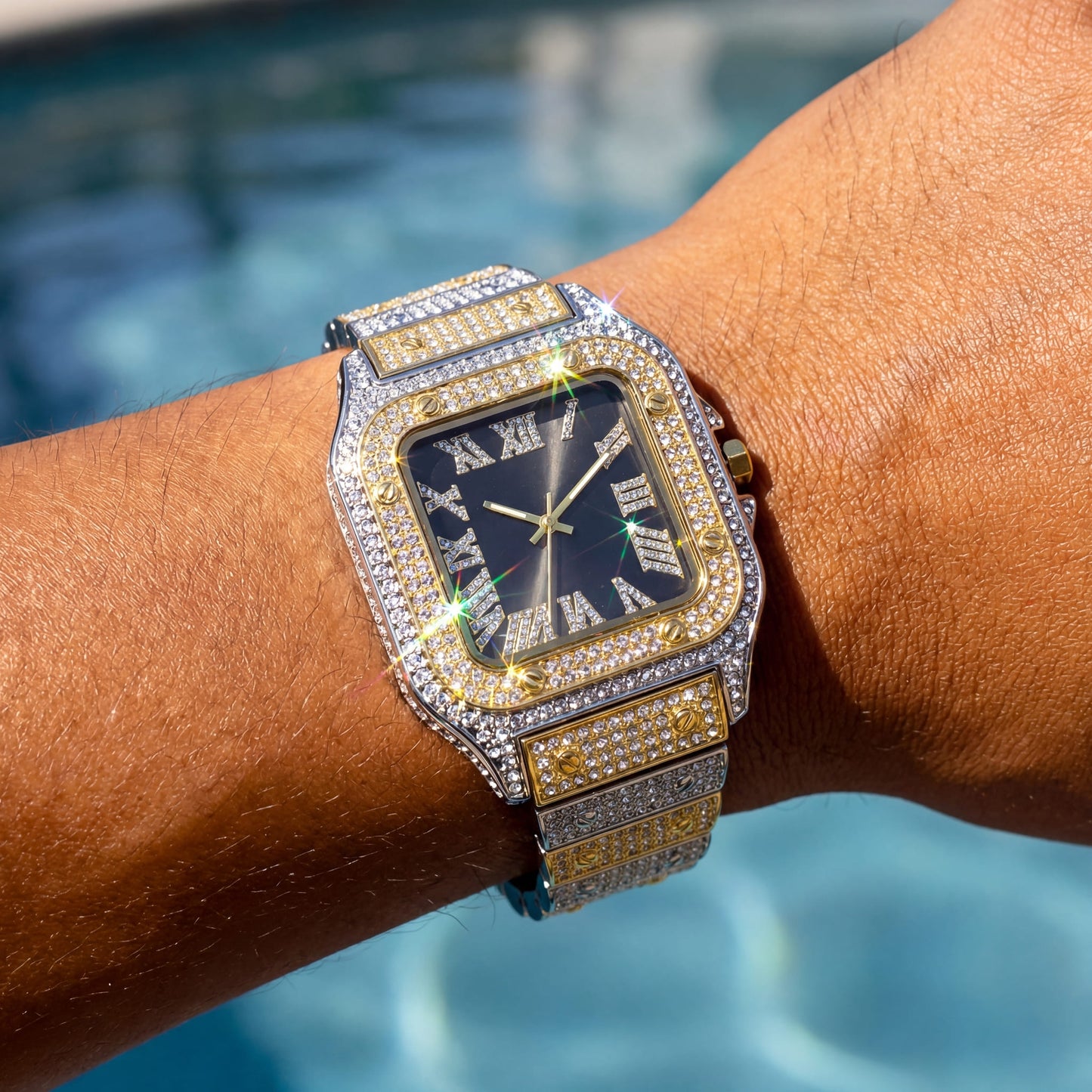 ICED OUT "PIAZZA" UHR - ICERAIN JEWELRY