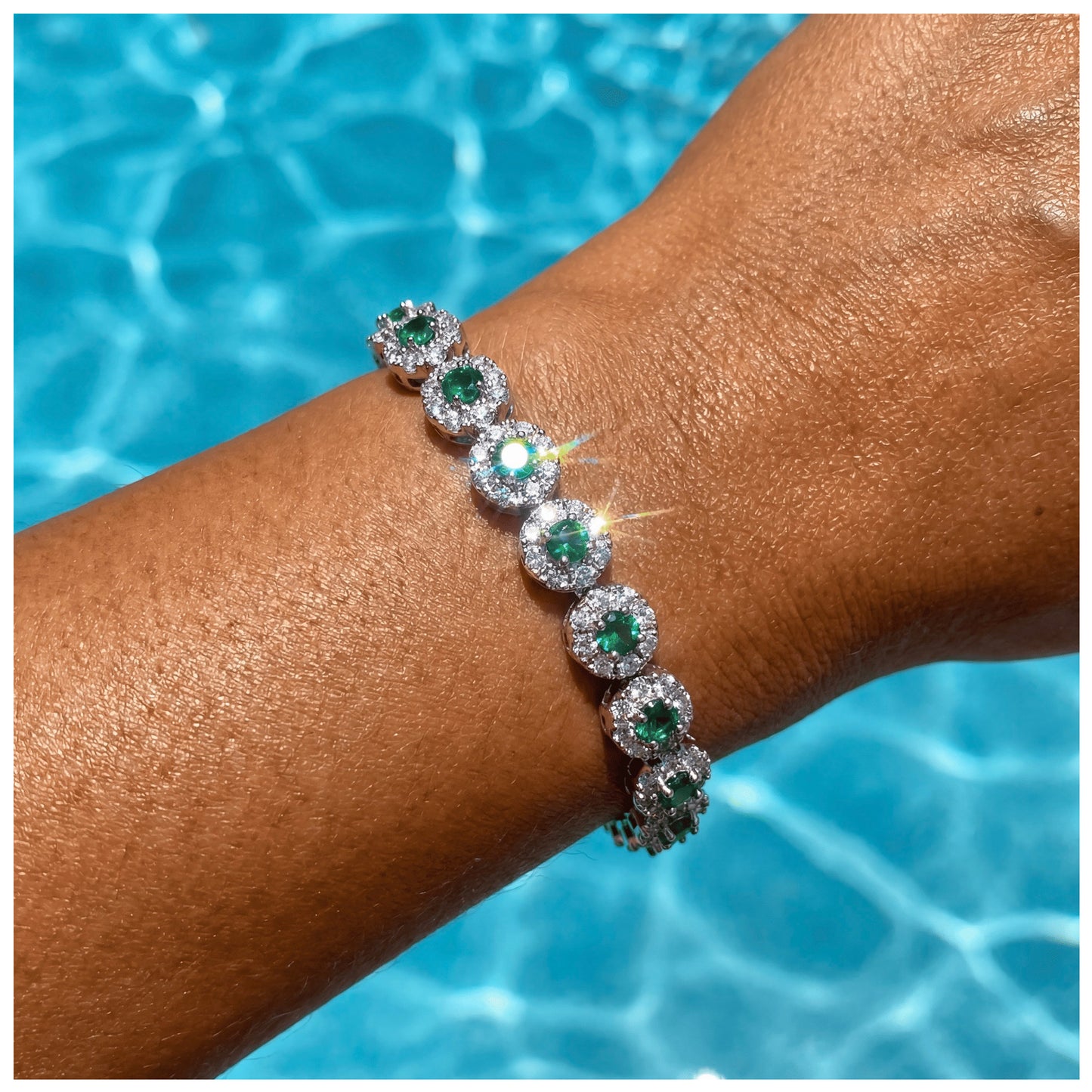 ICED OUT "GREEN CUSTLER" ARMBAND - ICERAIN JEWELRY