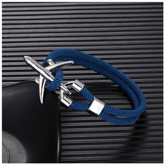 STOFF/EDELSTAHL "PLANE" ARMBAND - ICERAIN JEWELRY