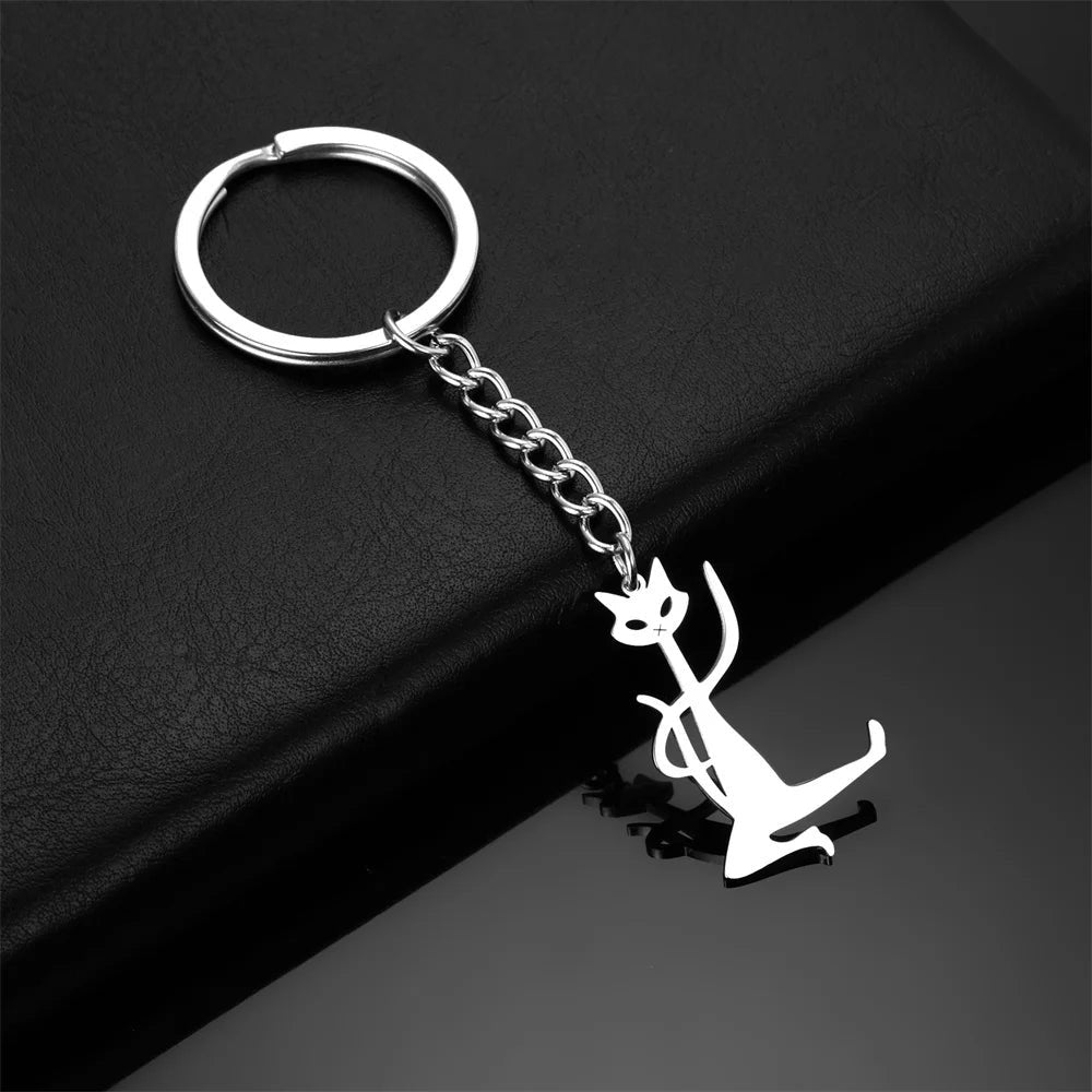EDELSTAHL "CAT" SCHLÜSSELANHÄNGER - ICERAIN JEWELRY