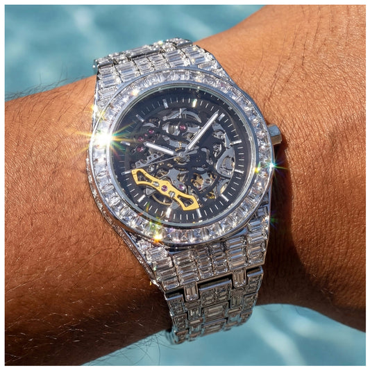 ICED OUT AUTOMATIK "SCHELETRO V2" UHR - ICERAIN JEWELRY