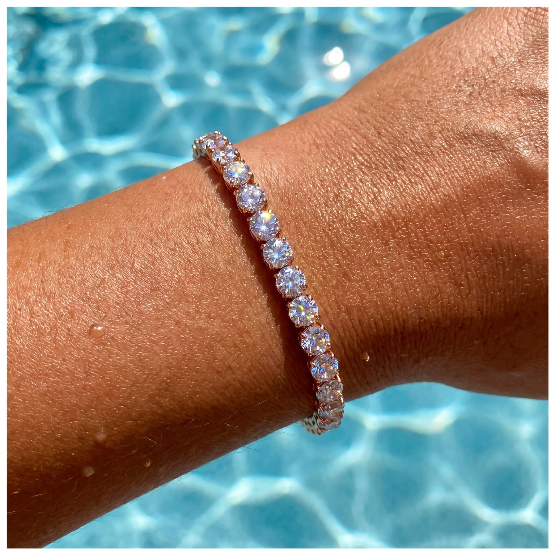 ICED OUT "ROSEGOLD TENNIS" ARMBAND - ICERAIN JEWELRY