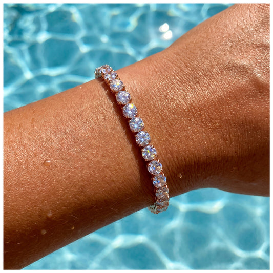 ICED OUT "ROSEGOLD TENNIS" ARMBAND - ICERAIN JEWELRY