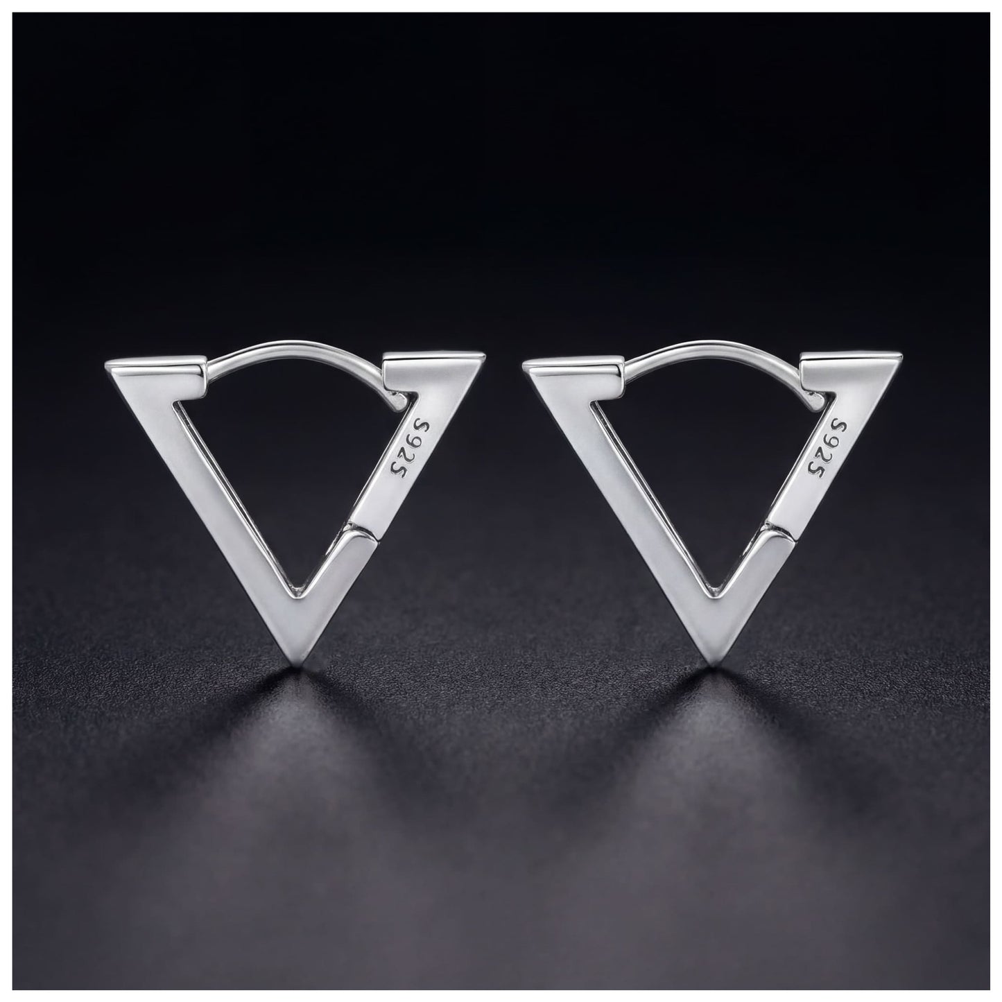 925S SILVER "TRIANGLE" OHRRINGE - ICERAIN JEWELRY