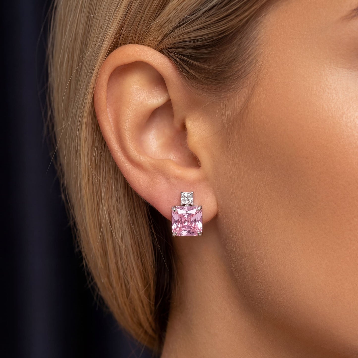 ICED OUT "PINK PRINZESKO" OHRRINGE - ICERAIN JEWELRY