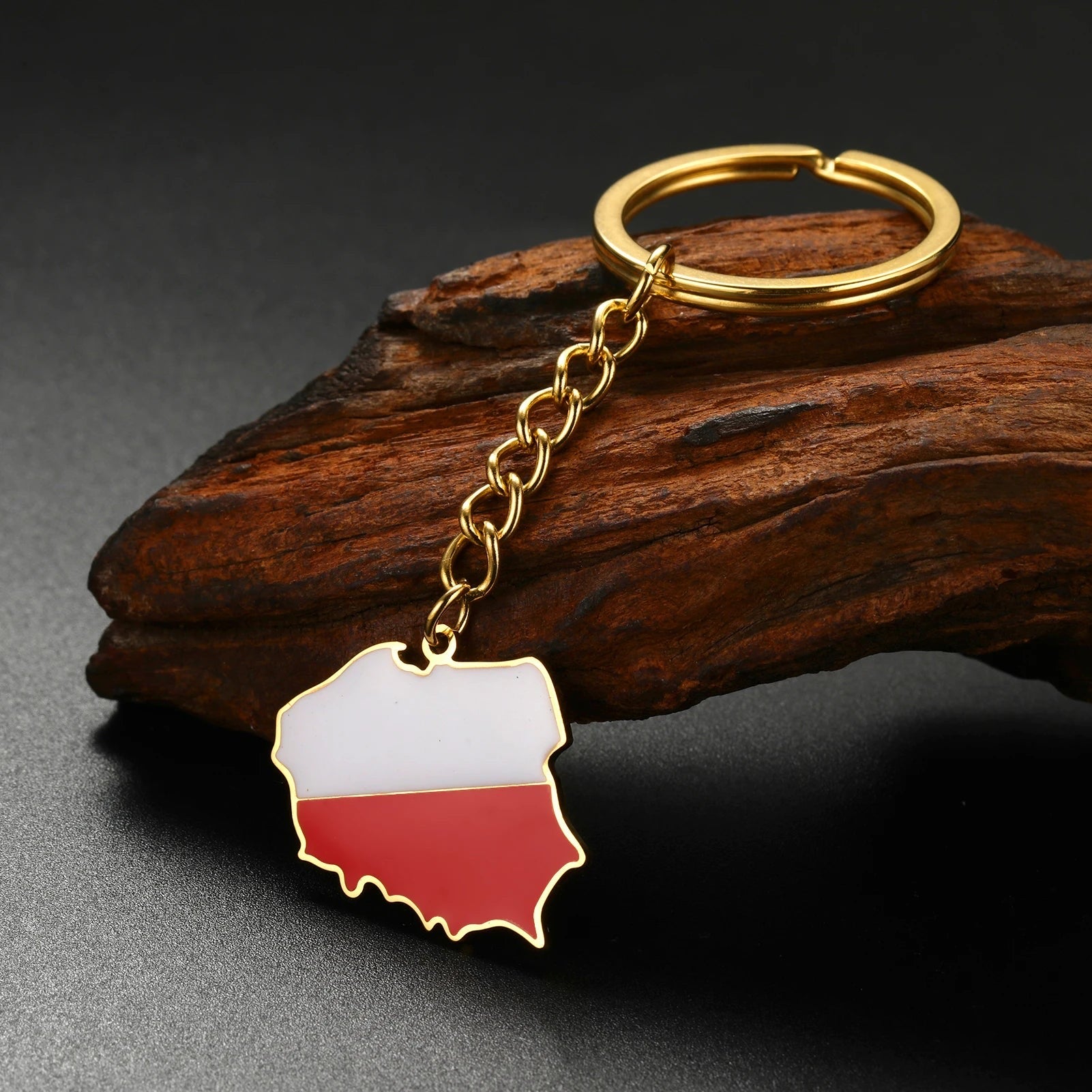EDELSTAHL "POLAND" SCHLÜSSELANHÄNGER - ICERAIN JEWELRY