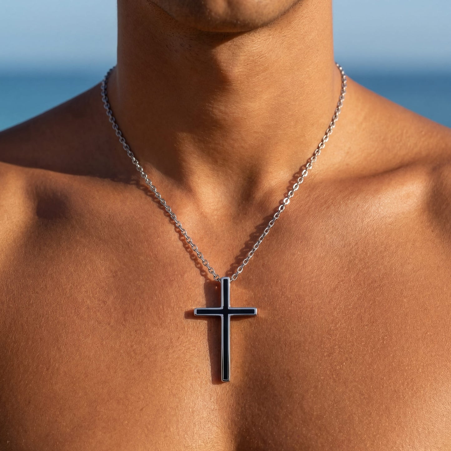 EDELSTAHL "CROSS" KETTE - ICERAIN JEWELRY
