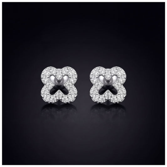 ICED OUT "CLOVER" OHRRINGE - ICERAIN JEWELRY